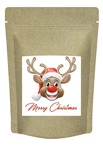 Tee Fröhliche Weihnachten Weihnachtstee Merry xmas Teegeschenk zu Weihnachten von Quertee - 70 g in der Zip Tüte von Quertee