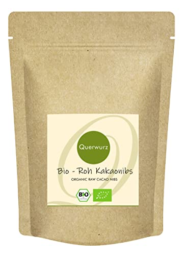 Roh Kakao Nibs Bio - Bio Kakaonibs - 100% Natur Ohne Süßungsmittel für Ihr Müsli und zum Kochen und Backen (1000 g) von Querwurz