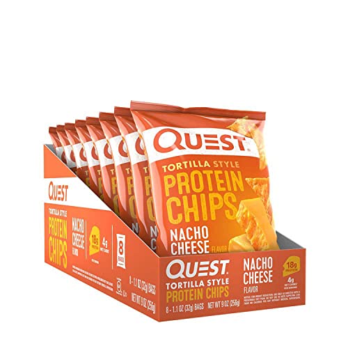 Quest Tortilla Style Protein Chips Nacho Cheese Flavor, Glutenfrei, 8 x 32 g – 1 Stück von Quest Nutrition