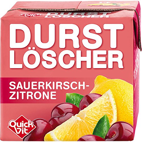 Quickvit Durstlöscher Sauerkirsch - Zitrone, 24 x 500 ml von Quickfit