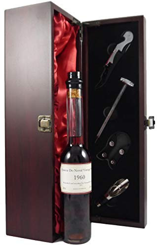 Quinta Do Noval Vintage Port 1960 (Decanted Selection) 20cls in einer mit Seide ausgestatetten Geschenkbox, da zu 4 Wein Accessoires, 1 x 200ml von Quinta Do Noval Vintage