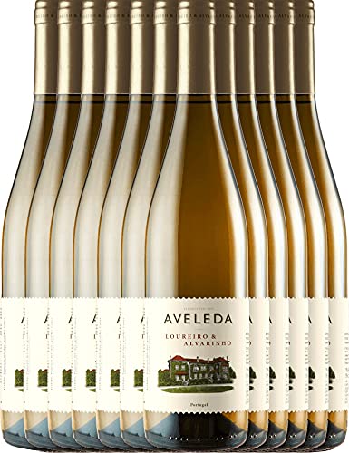 Loureiro & Alvarinho Vinho Verde DOC Quinta da Aveleda Weißwein 12 x 0,75l VINELLO - 12 x Weinpaket inkl. kostenlosem VINELLO.weinausgießer von Quinta da Aveleda