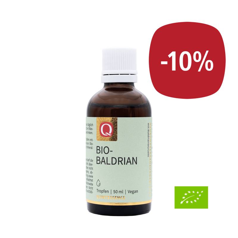 Bio-Baldrian Tinktur 50 ml - Vegan und ohne künstliche Farb- und Konservierungsstoffe - vegan- Quintessence von Quintessence