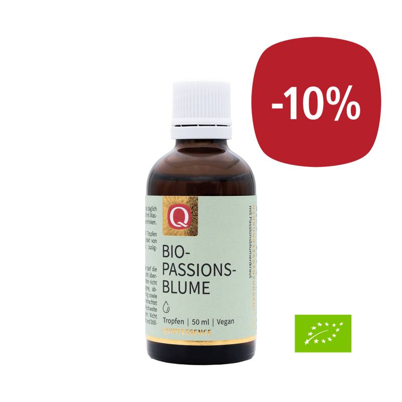 Bio-Passionsblume Tinktur 50 ml - Vegan und ohne künstliche Farb- und Konservierungsstoffe - vegan - Quintessence von Quintessence