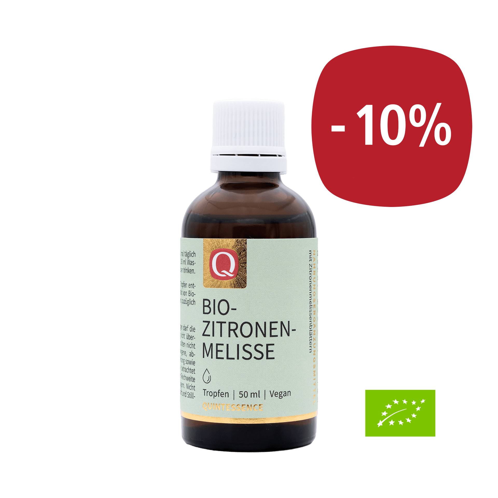 Bio-Zitronenmelisse Tinktur 50 ml - Vegan und ohne künstliche Farb- und Konservierungsstoffe - vegan - Quintessence von Quintessence