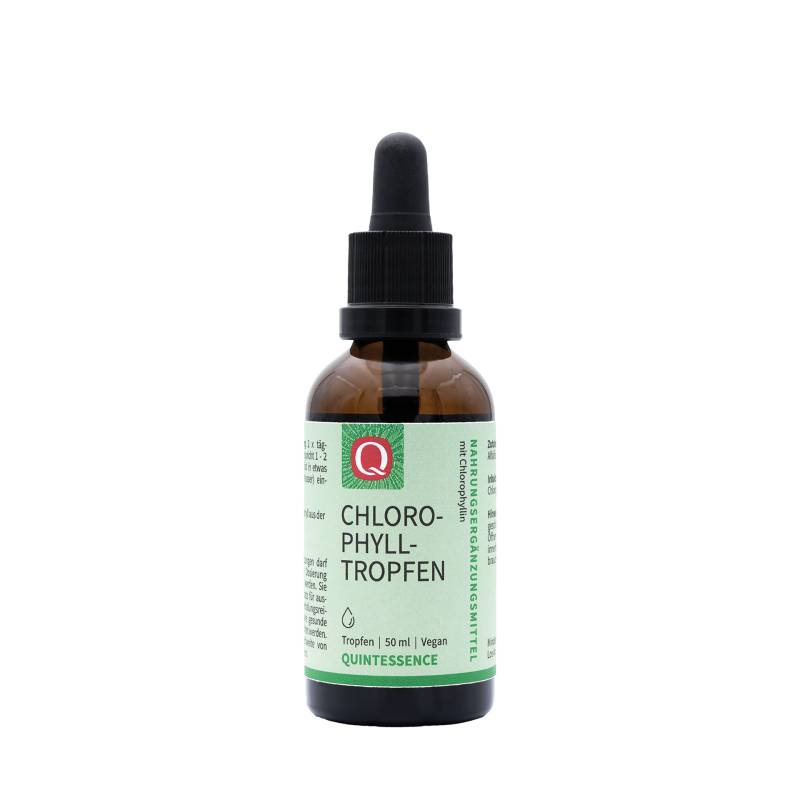 Chlorophyll-Tropfen 50 ml - 200 mg Chlorophyllin pro Tagesdosis - Leicht zu dosieren - Vegan - Quintessence von Quintessence