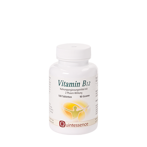 Vitamin B12 180 Tabletten - Methylcobalamin - 500 µg Vitamin B12 pro Tablette - Vegan - Quintessence von Quintessence