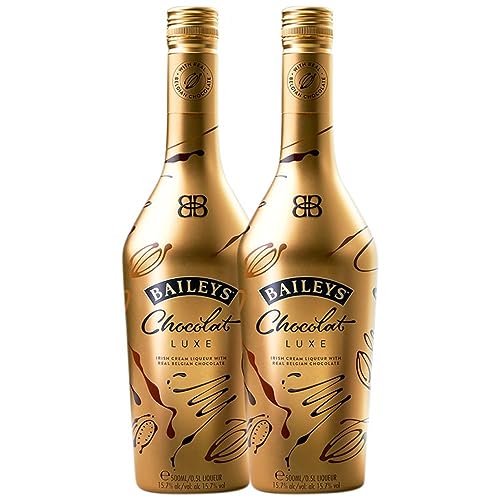 Cremelikör Baileys Irish Cream Chocolate Luxe Medium Flasche 50 cl (Schachtel mit 2 Medium Flasche von 50 cl) von R&A Bailey & Co Baileys Irish Cream