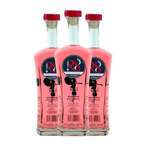 Gin R8 Premium Gin. Fresa 70 cl (Karton mit 3 Flaschen von 70 cl) von R8 Premium Gin