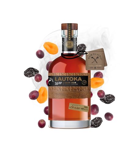 Lautoka 16 Jahre gereifter Dark Rum von den Fidschi Inseln | Muscat Fass Finish | 700 ML, 46% Alkoholgehalt | Aromen & Bouquet von Trockenfrüchten von RATU
