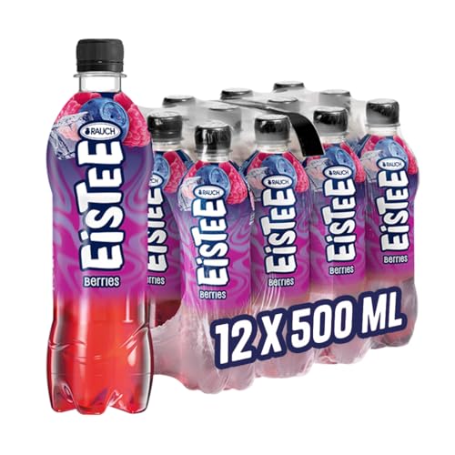 Rauch Eistee Berries | Frischester Berries-Eistee mit Himbeer-Heidelbeer Geschmack | Purer Tee Genuss | Idealer Durstlöscher | Erfrischungsgetränk | 12x 500ml PET Flasche von FOXCUP