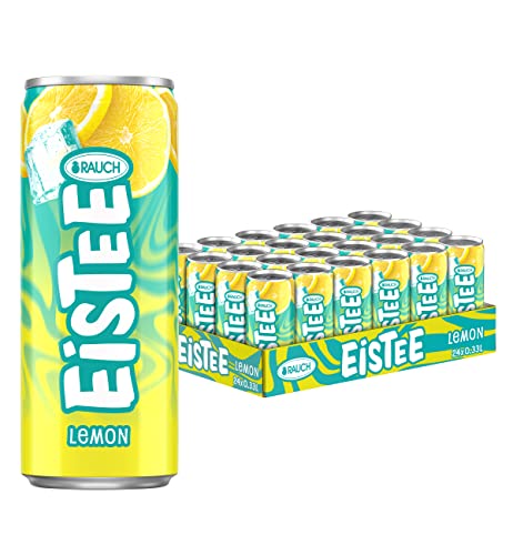 Rauch Eistee Lemon | Faszinierender Eis Tee mit Hagebutte | belebender Zitronen Geschmack | idealer Durstlöscher | erfrischendes Teegetränk | 24x 330ml Dosen von RAUCH