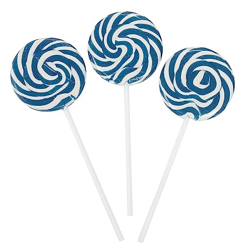 Blue Swirl Lollipops – 24 Saugnäpfe einzeln verpackt – 5,1 cm Pops – ideal für Jungen Geburtstag Party Favor Candy Candy – Boy Baby Shower – Candy Buffet von RBBZ Party