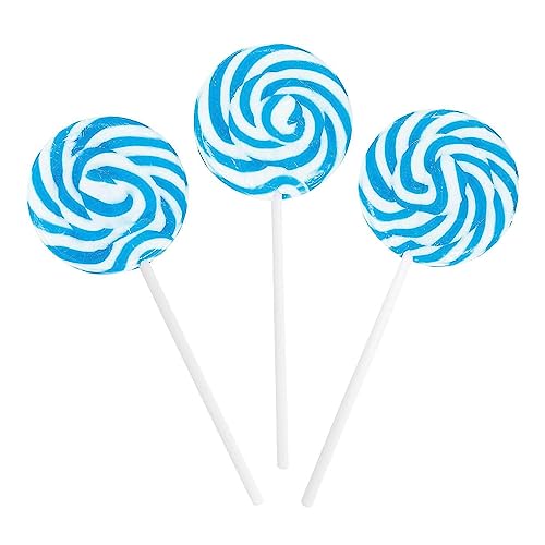 Hellblaue Wirbellolipops, 24 Saugnäpfe, einzeln verpackt, 5,1 cm große Pops von RBBZ Party