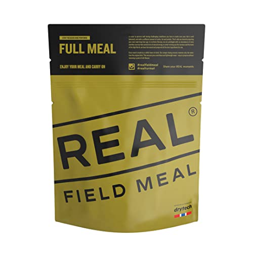 drytech Real Turmat Full Meal gefriergetrocknete Expeditionsnahrung, Geschmacksrichtung: Couscous Med Linser Og Spinat/Couscous mit Linsen und Spinat von REAL FIELD MEAL