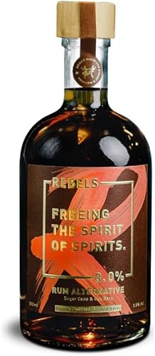 REBELS 0.0% Rum Alternative alkoholfrei | Doppelt destilliert für intensives Aroma | Eichenholz & Zuckerrohr | Preisgekrönter Geschmack | Vegan & kalorienarm | Für alkoholfreie Cocktails | 500 ml von REBELS 0.0%