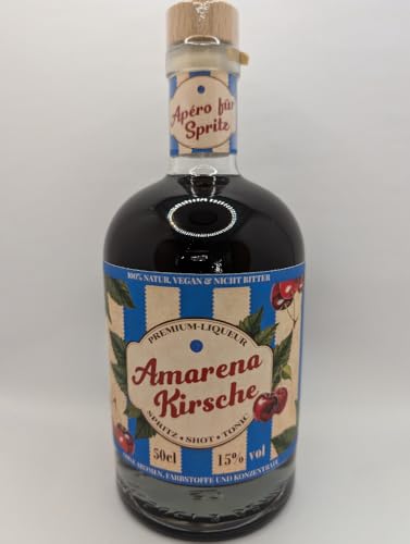 REGIONALA24 - Fruchtiger Spritz Shot Tonic "Amarena Kirsche" 500ml - 15% vol Manufaktur Likör von REGIONALA