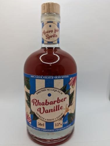 REGIONALA24 - Fruchtiger Spritz Shot Tonic "Rhabarber Vanille" 500ml - 15% vol. Manufaktur von REGIONALA