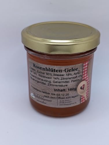 REGIONALA24 - Rosenblütengelee Handmade Manufaktur Rosenblüten Gelee Marmelade Fruchtaufstrich von REGIONALA