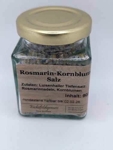 REGIONALA24 - Rosmarin-Kornblumen-Salz Handmade Manufaktur Gewürzmischung Würzsalz von REGIONALA