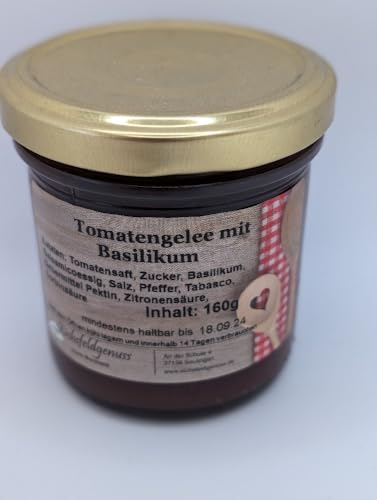 REGIONALA24 - Tomatengelee mit Basilikum Handmade Manufaktur Tomaten Chutney Tomatenchutney von REGIONALA