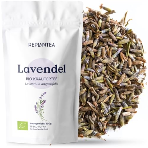 Lavendelblüten Bio 100g | Lavendel Tee Bio | Lavendeltee 100% natürlich aus Biologischem Anbau REPLANTEA von REPLANTEA Cuidamos tu Naturaleza