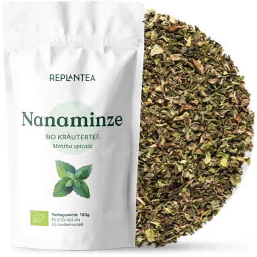 Nana Minze Tee Bio 100g | Krauseminze Spearmint marrokkanische Minze Tee | Mentha spicata REPLANTEA von REPLANTEA Cuidamos tu Naturaleza