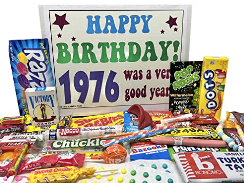 1976 41. Geburtstag Geschenk-Box Der Nostalgie Retro Candy von der Kindheit für eine 41 Jahre alten Mann oder Frau von RETRO CANDY YUM