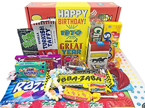 RETRO CANDY YUM ~ 1970 54. Geburtstag Geschenke für 54 Jahre alte Frauen und Männer Nostalgische 1970er Jahre Süßigkeiten Geschenk Mix aus Kindheit Geboren 1970 Jr von RETRO CANDY YUM