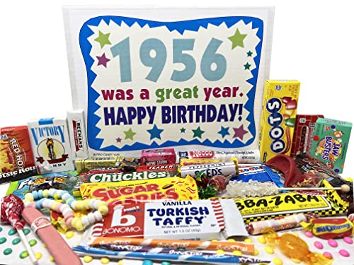 Woodstock Candy ~ 1956 65. Geburtstag Geschenkbox Nostalgie Retro Candy aus Kindheit für 65 Jahre alten Mann oder Frau Born 1956 von RETRO CANDY YUM