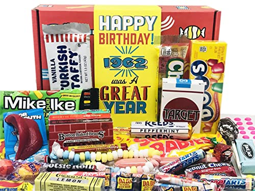 Woodstock Candy ~ 1962 59. Geburtstag Geschenkbox Retro Nostalgie Candy Mix aus Kindheit für 59 Jahre alten Mann oder Frau Born 1962 Jr von RETRO CANDY YUM