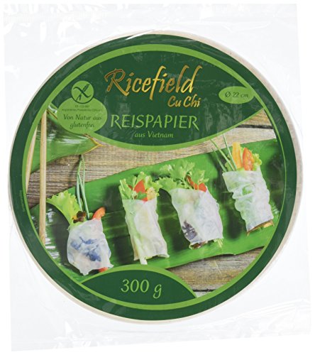 Ricefield Reispapier, rund, 22 cm, 300 g Packung von RICEFIELD