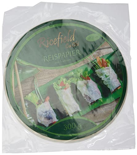 Ricefield Reispapier, rund, 22 cm, 1 Pack (300 g Packung) von RICEFIELD