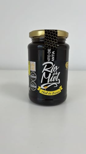 Reiner Heidehonig. Reiner Bienenhonig. 100 % natürlicher Bienenhonig. Selbst angebautes Handwerksprodukt. Intensives Aroma. Honig mit dunkler Mahagonifarbe, mit rötlichen Tönen. Honig aus Spanien. von RIO DE LA MIEL