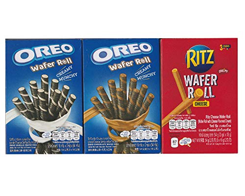 Oreo Oblatenrolle & RITZ Käsewaferrolle 3 Stück (Produkt aus Thailand) von RITZ&OREO