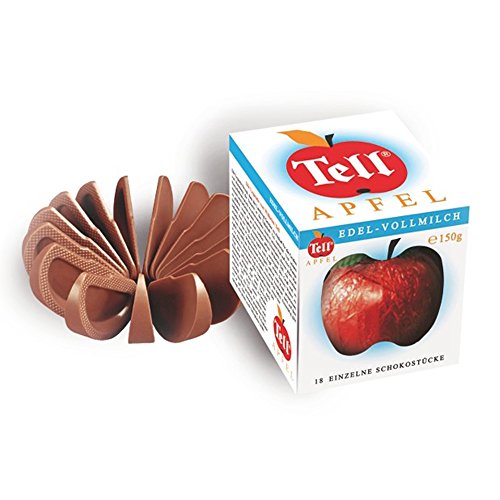 Tell Apfel/Tellapfel Schokoapfel Edel-Vollmilch (150g) von RK Rübezahl Schokoladen