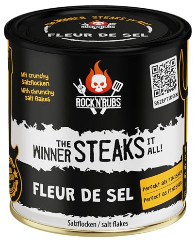 ROCK'N'RUBS Grillgewürz The Winner steaks it all - Fleur de Sel - BBQ Rub zum Grillen mit crunchy Salzflocken - 220 g von ROCK`N RUBS