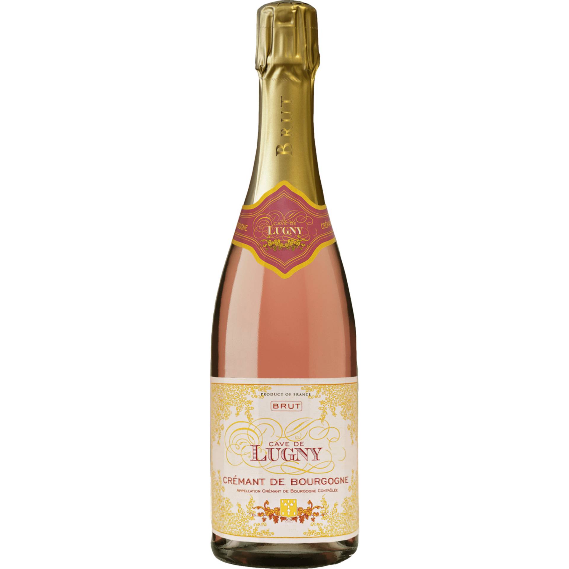 Cave de Lugny Rosé, Brut, Crémant de Bourgogne AC, Burgund, Schaumwein von RODUIT ET ELABORE PAR CAVE DE LUGNY-71260 LUGNY-FRANCE