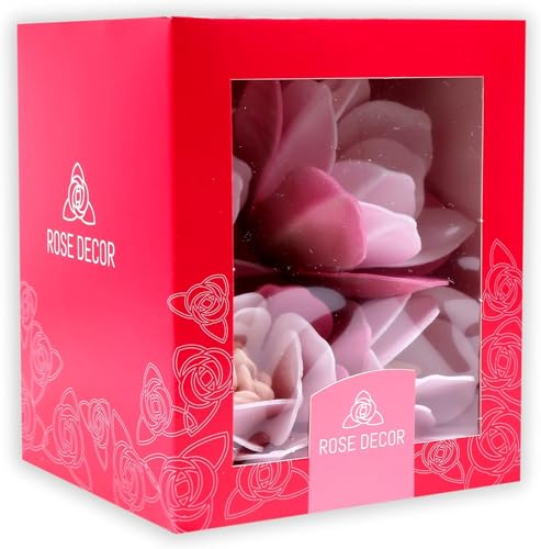 Bella Decor Essbare Blumen Rosa Magnolien 6 Stück Tortendeko Blüten Für Torte Aus Oblate Deko Für Kuchen Muffins Dessert von ROSEDECOR