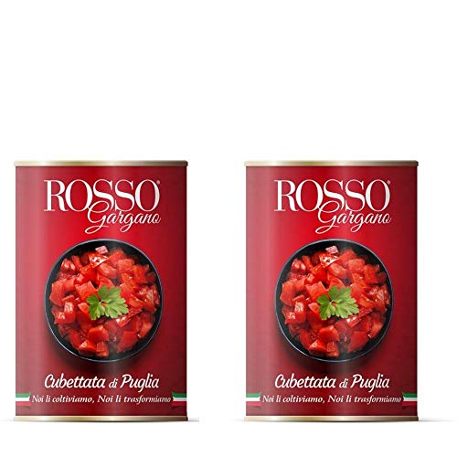 Rosso Gargano Cubettata Di Pomodoro Da Pomodori 100% Italiani 2 Confezioni da 2500 Gr von ROSSO GARGANO