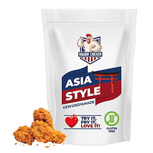 Major-Chicken "ASIA STYLE" - Chicken Gewürzpanade / Hähnchen Marinade 500g - Für den Original Fried Chicken Geschmack - Crispy, tasty & smokey - Paniermischung für Chicken Wings, Hot Wings uvm! von ROYAL SPICE