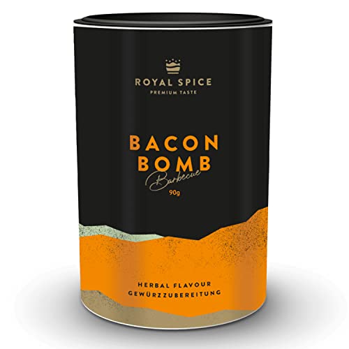 Royal Spice Bacon Bomb 90g - Das Hackfleischgewürz mit dem Extra an BBQ-Aromen - Bestens geeignet für den BBQ-Klassiker Bacon Bomb & alle Arten von Hackfleisch - Grill, Smoker oder Pfanne von ROYAL SPICE