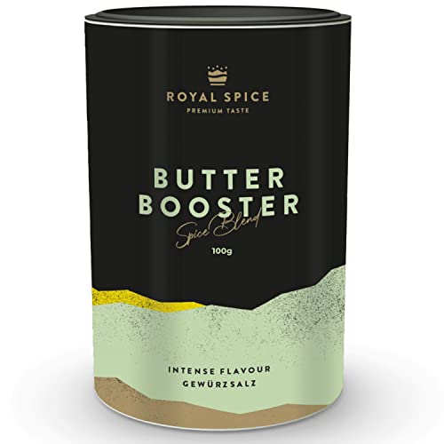 Royal Spice Butter Gewürz "Butter Booster" 100g - Gewürzbutter & Kräuterbutter Gewürz zum Butter selber machen - Gewürzsalz Pikant & würzig für deftiges Topping für Butter/Kräuterbutter oder Dips von ROYAL SPICE