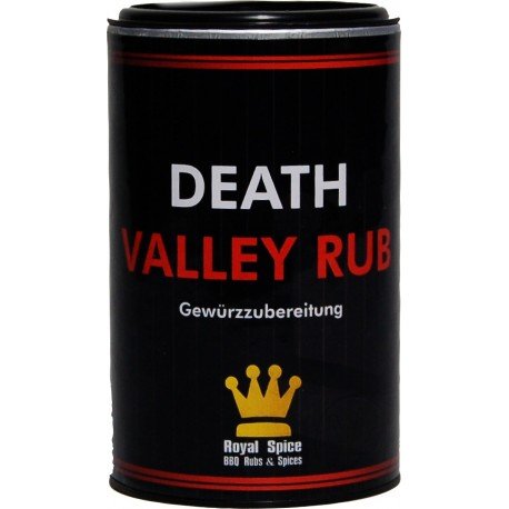 Royal Spice Death Valley Rub 100g - Volle Schärfe im Rachen, fruchtig aromatischer Paprika Chili Geschmack auf der Zunge - Hot BBQ Rub Gewürzmischung - Ein absolutes Muss für jeden, der Schärfe liebt von ROYAL SPICE