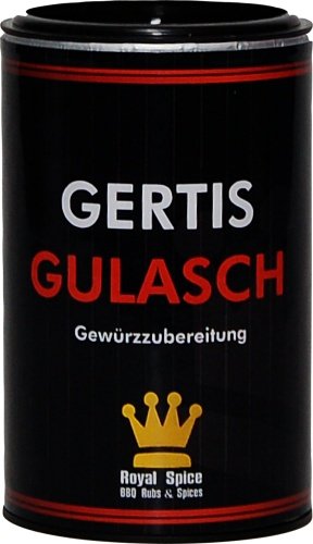 Royal Spice Gertis Gulasch Gewürz 100g - Traditioneller Geschmack bereichert mit frischen, modernen Komponenten & extra wenig Salz - Gulaschgewürz perfekt für Gulasch, Schmorgerichte & Eintöpfe von ROYAL SPICE