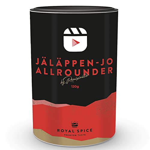 Royal Spice Jäläppen-Jo Allrounder by Remixinator 120g - BBQ Gewürzmischung - Leichte Schärfe, herzhafte Baconnote & ein Hauch von Jalapeño - Perfekt für Fleisch, Gemüse & Beilagen von ROYAL SPICE