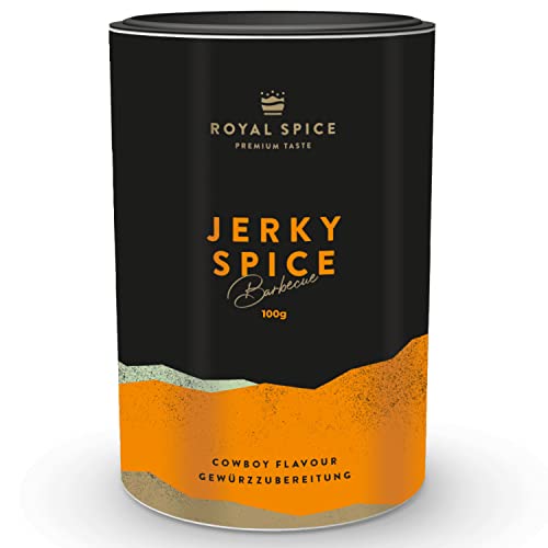 Royal Spice Jerky Spice 100g - Beef Jerky Gewürz zum Herstellen von Original Beef Jerky, Trockenfleisch, Dörrfleisch & auch ideal als BBQ Gewürz & BBQ Rub Gewürzmischung einsetzbar von ROYAL SPICE