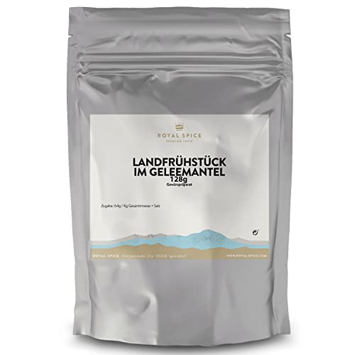 Royal Spice Landfrühstück im Geleemantel 128g - Gewürzmischung für Hausgemachte Frischwurst und Konserven - 128g für bis zu 2kg Wurstmasse - Einfache Zubereitung & Hervorragender Geschmack! von ROYAL SPICE