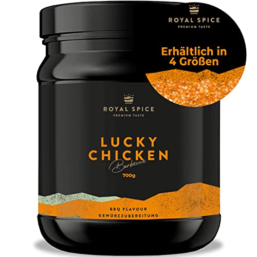 Royal Spice Lucky Chicken 700g - Hähnchen Gewürz & BBQ Rub Gewürzmischung für Chicken Wings & ganze Grill Hähnchen - Für perfekte, gleichmäßige Bräunung & knusprige Haut vom Grill & Smoker von ROYAL SPICE