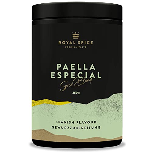 Royal Spice Paella Gewürz "Paella Especiale" 350g - Traditionell Spanisches Spezialgewürz für Paella, Risotto, Gemüse und Meeresfrüchte - Paella Gewürzmischung mit wunderschöner, typischer Färbung von ROYAL SPICE